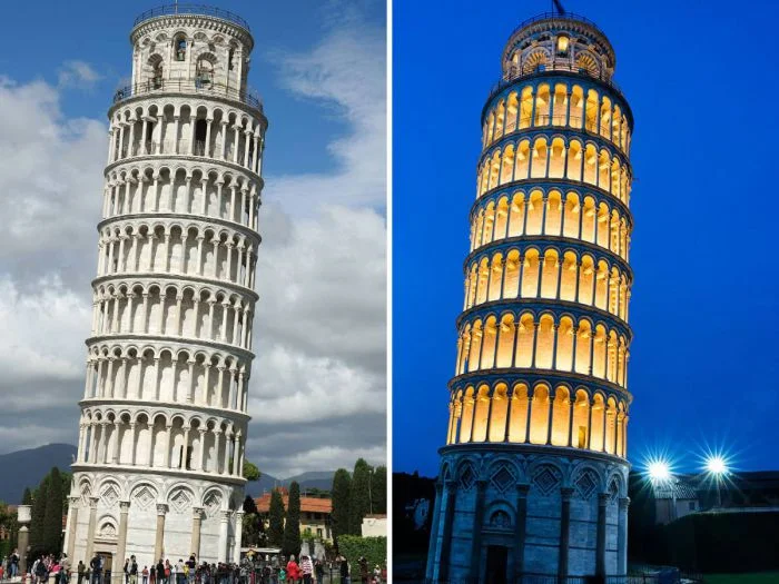 Как выглядят знаменитые сооружения в свете ночных огней