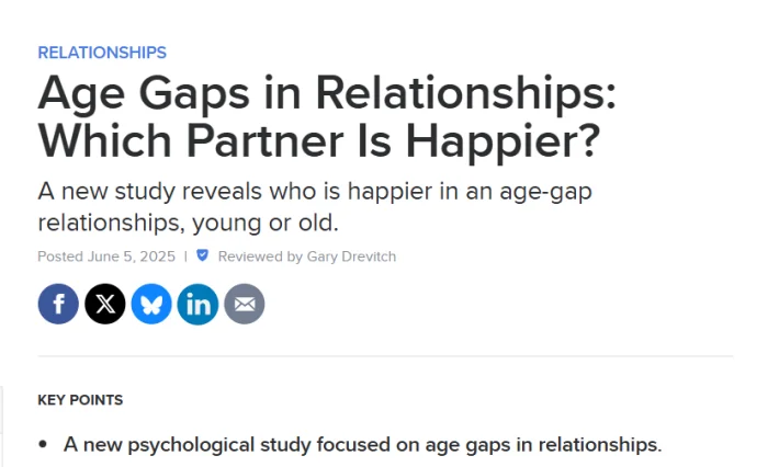 Учёные раскрыли, кто счастливее в парах с разницей в возрасте