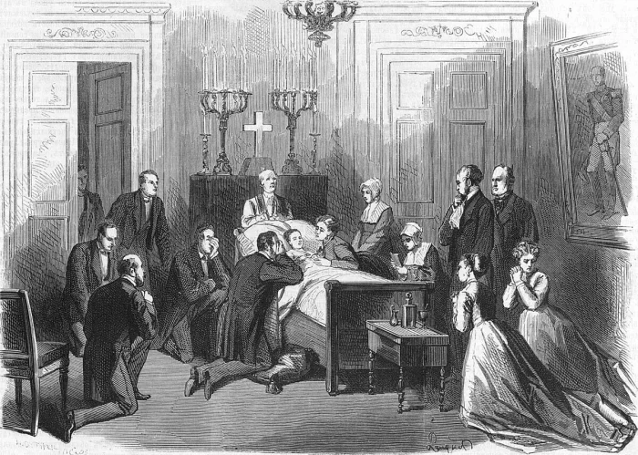 Родители у постели умирающего Леопольда