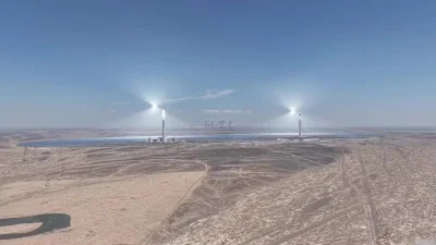 В Китае запущена первая в мире зеркально-солнечная электростанция сразу с двумя башнями