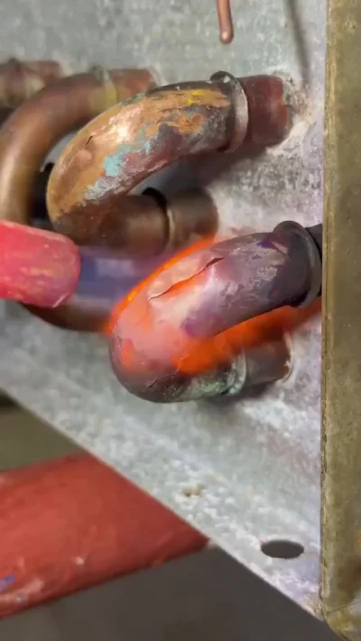 Пайка медных труб радиатора