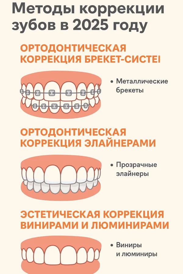 Рейтинг популярных методов коррекции зубов