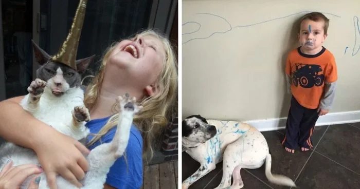 16 примеров того, что жизнь с детьми и питомцами превращается в бесконечное приключение