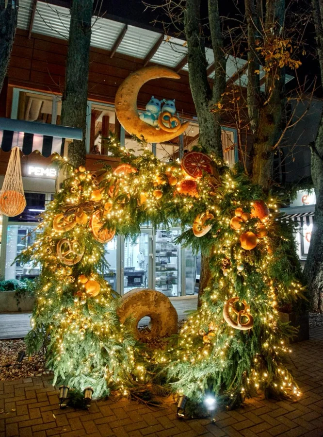 ✨ Прогулка по вечернему Светлогорску — город, сияющий зимой