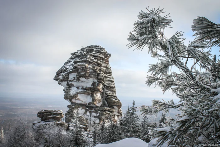 🪨 Помянённый (Колчимский) камень — зимняя страна скальных останцев