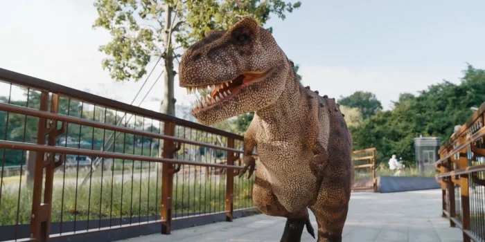 TRON1: в Китае продемонстрировали робота-динозавра со сменными "шкурами".