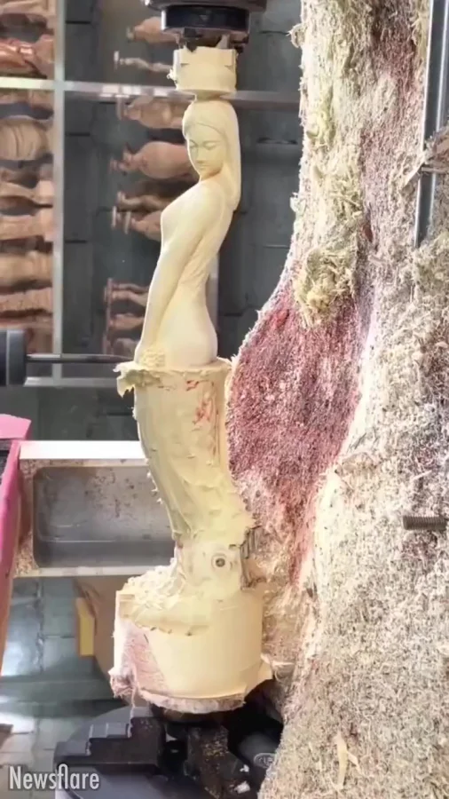 Изготовление статуэтки на станке с ЧПУ с поворотной осью