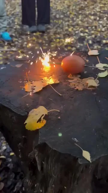 Что будет, если бенгальский огонь засунусть в яйцо?