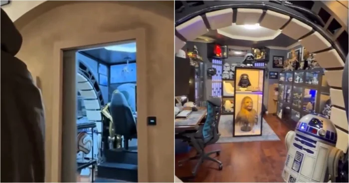 Галактика в миниатюре: фанат «Звёздных войн» создал звездолёт в своей комнате