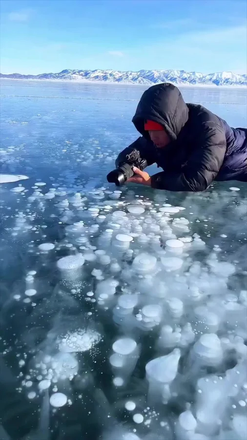 Красота озера Сайрам-Нур зимой
