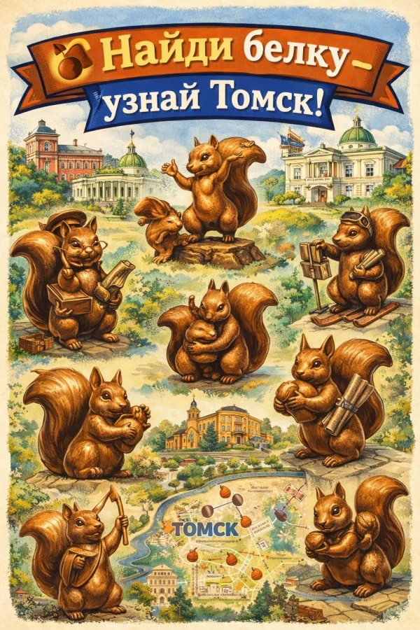 🌰 Найди белку — узнай Томск