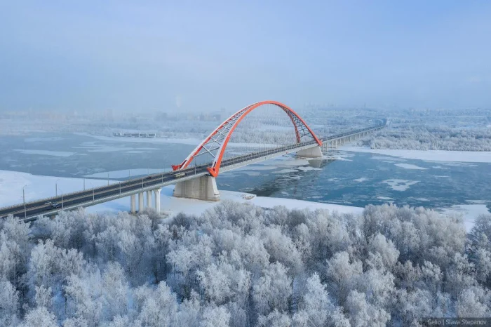 ❄️ Зимний Новосибирск с высоты птичьего полёта