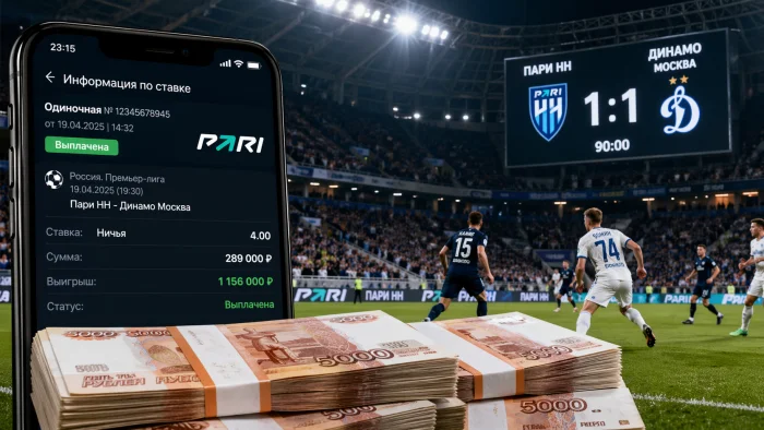Более 1 млн на матче «Пари НН» — «Динамо» Москва