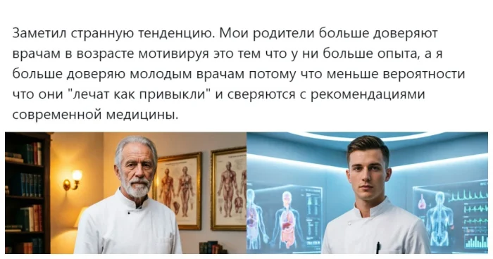 Молодой врач или опытный: пользователи обсуждают, кому больше доверять здоровье