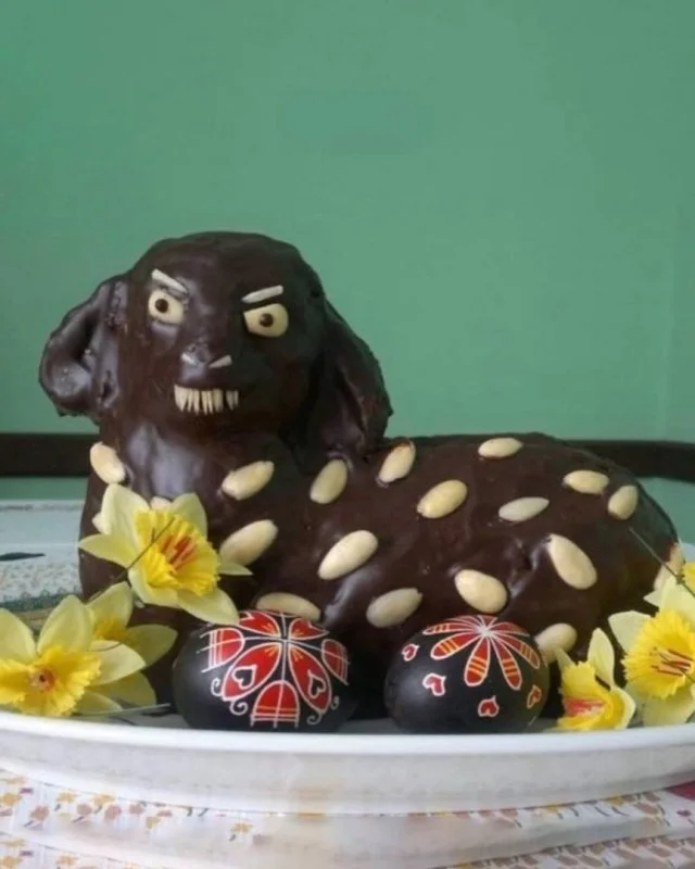 В Чехии на Пасху традиционно готовят берánка — хлеб в виде лежащего ягнёнка