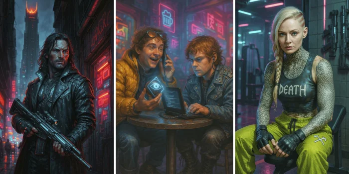 12 изображений от ChatGPT: «Властелин колец» в стиле Cyberpunk 2077