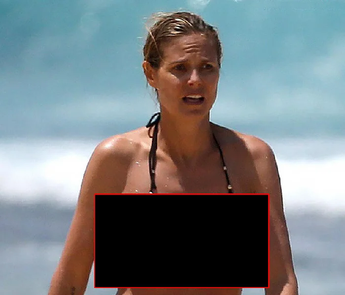 Heidi Klum (Хайди Клум) засветила грудь во время спасения на Гавайях