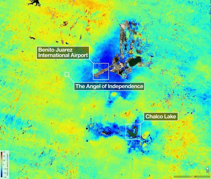 Новые спутниковые снимки NASA показали оседание Мехико