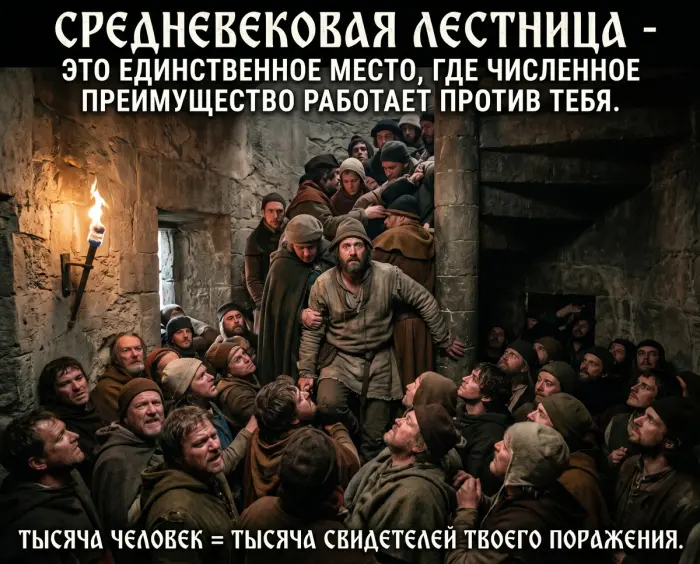 Скрытый смысл винтовых лестниц в средневековых замках