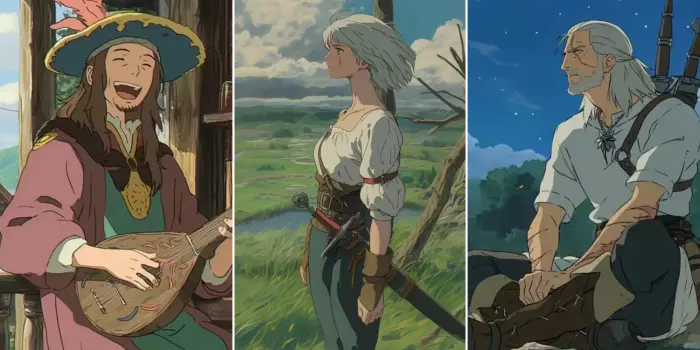 Нейросеть показала The Witcher 3 в эстетике Миядзаки: 10 ярких кадров
