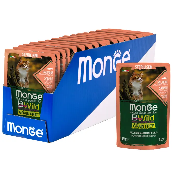 Влажные паучи Monge для кошек: натуральное питание для здоровья и активности питомца