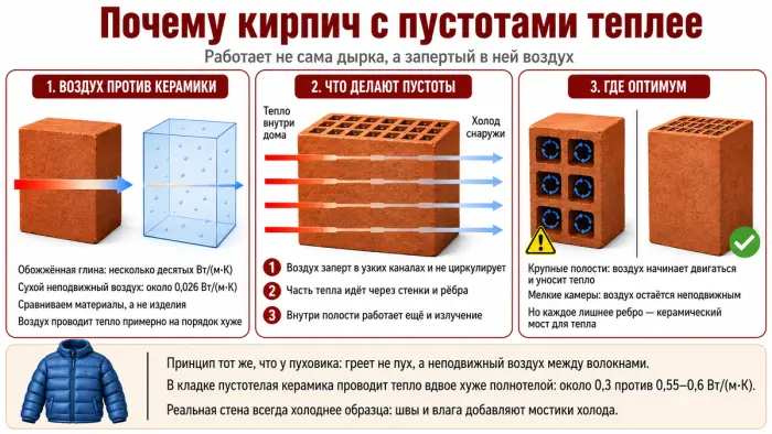 Зачем в кирпиче дырки и влияет ли это на прочность