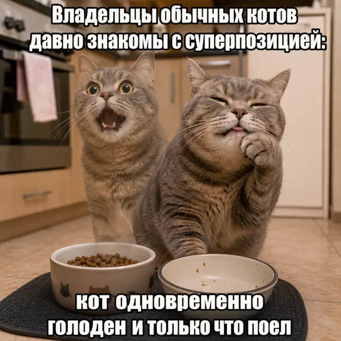 Зачем Шрёдингер придумал кота и что он на самом деле хотел спросить у физики