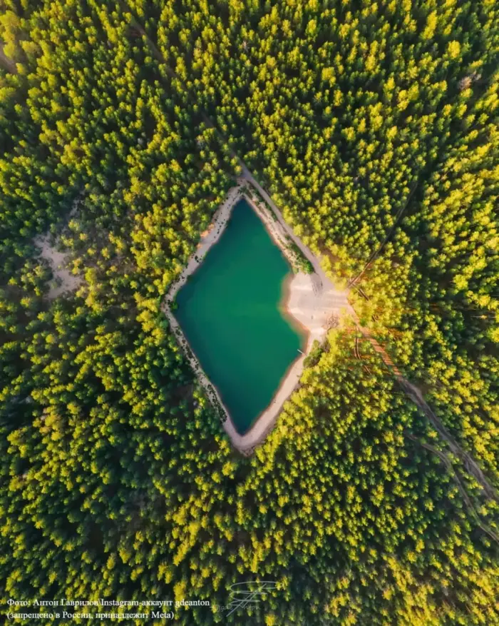 🏞 Озеро Ромб 💎 Необычный водоём идеальной формы в Ленинградской области