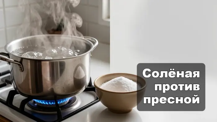 Почему солёная вода не закипает быстрее, хотя все так говорят