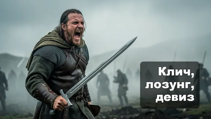 Боевой клич, лозунг и девиз, в чём разница и почему их путают