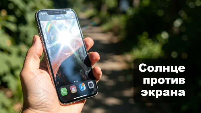 Почему экран телефона так слепнет на солнце