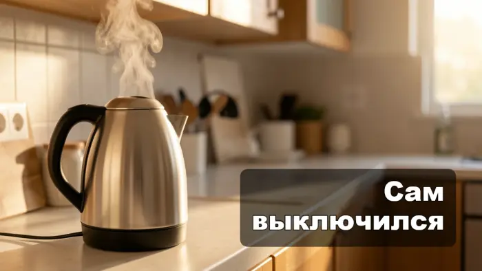 Почему электрический чайник выключается сам и не даёт воде выкипеть