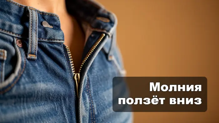 Почему молния на джинсах расстёгивается сама и что с этим делать