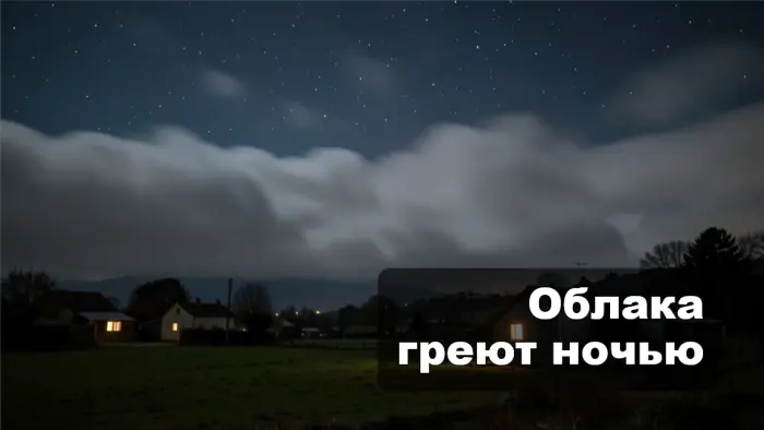 Почему облачной ночью обычно теплее