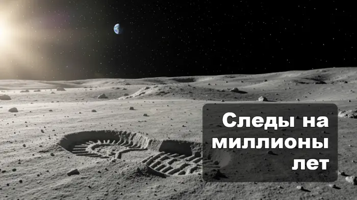 Почему следы астронавтов на Луне могут продержаться миллионы лет
