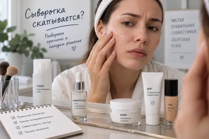 Почему сыворотка скатывается: ошибки в нанесении и сочетании средств