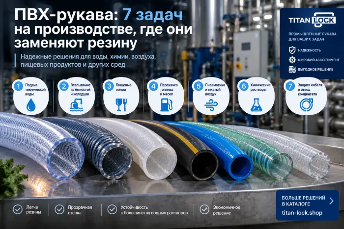 ПВХ-рукава: 7 задач на производстве, где они заменяют резину