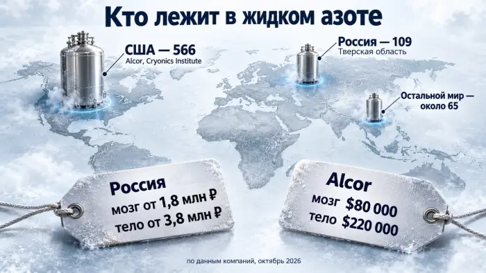В России хранят тела в жидком азоте: есть ли шанс однажды их оживить?